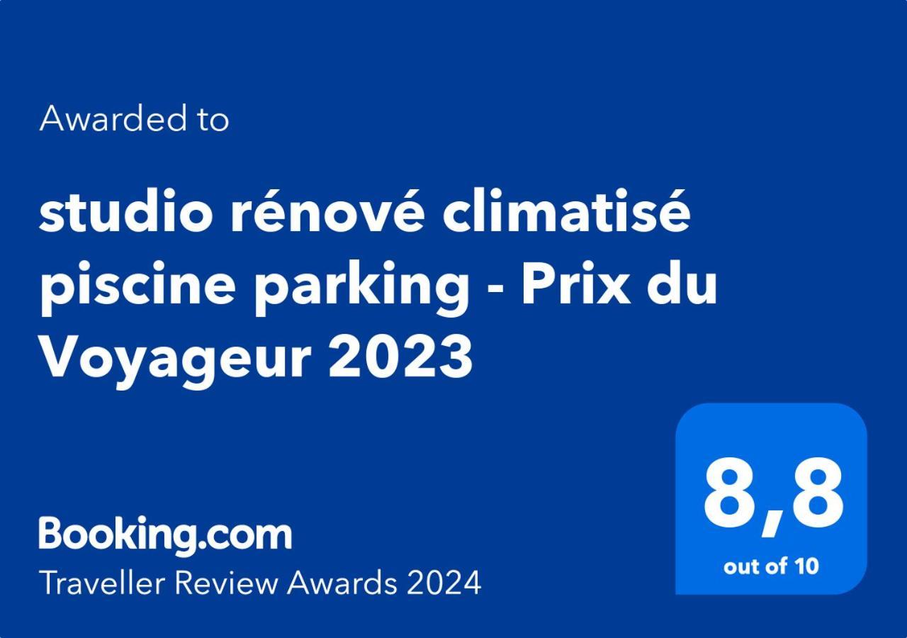 Studio Climatise Piscine Parking - Prix Du Voyageur 2023 Et 2024 ! Merci 코골렝 외부 사진