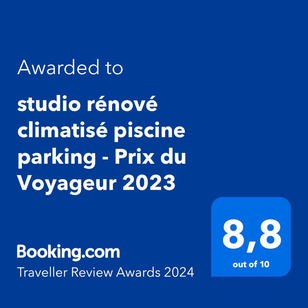Studio Climatise Piscine Parking - Prix Du Voyageur 2023 Et 2024 ! Merci 코골렝 외부 사진
